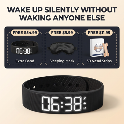 HushBand™ 2.0 - Vibrating Alarm for Couples, Shift Workers & the Hard of Hearing