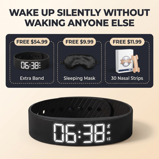 HushBand™ 2.0 - Vibrating Alarm for Couples, Shift Workers & the Hard of Hearing