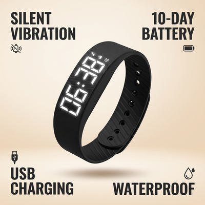 HushBand™ 2.0 - Vibrating Alarm for Couples, Shift Workers & the Hard of Hearing