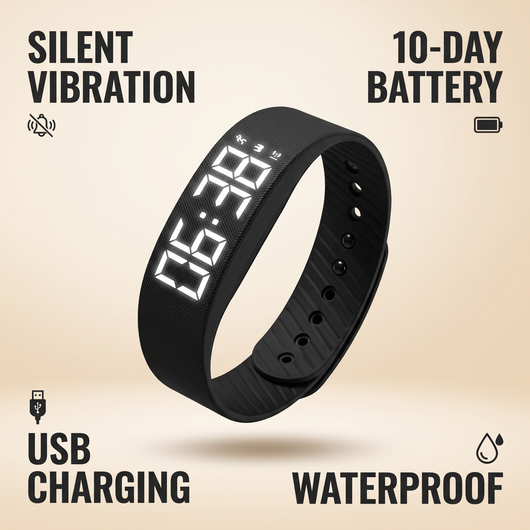 HushBand™ 2.0 - Vibrating Alarm for Couples, Shift Workers & the Hard of Hearing